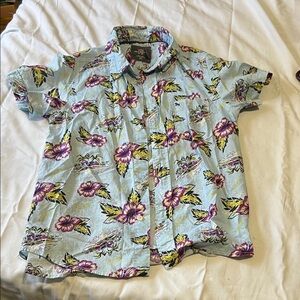 H&M Light Blue Floral Men's Shirt